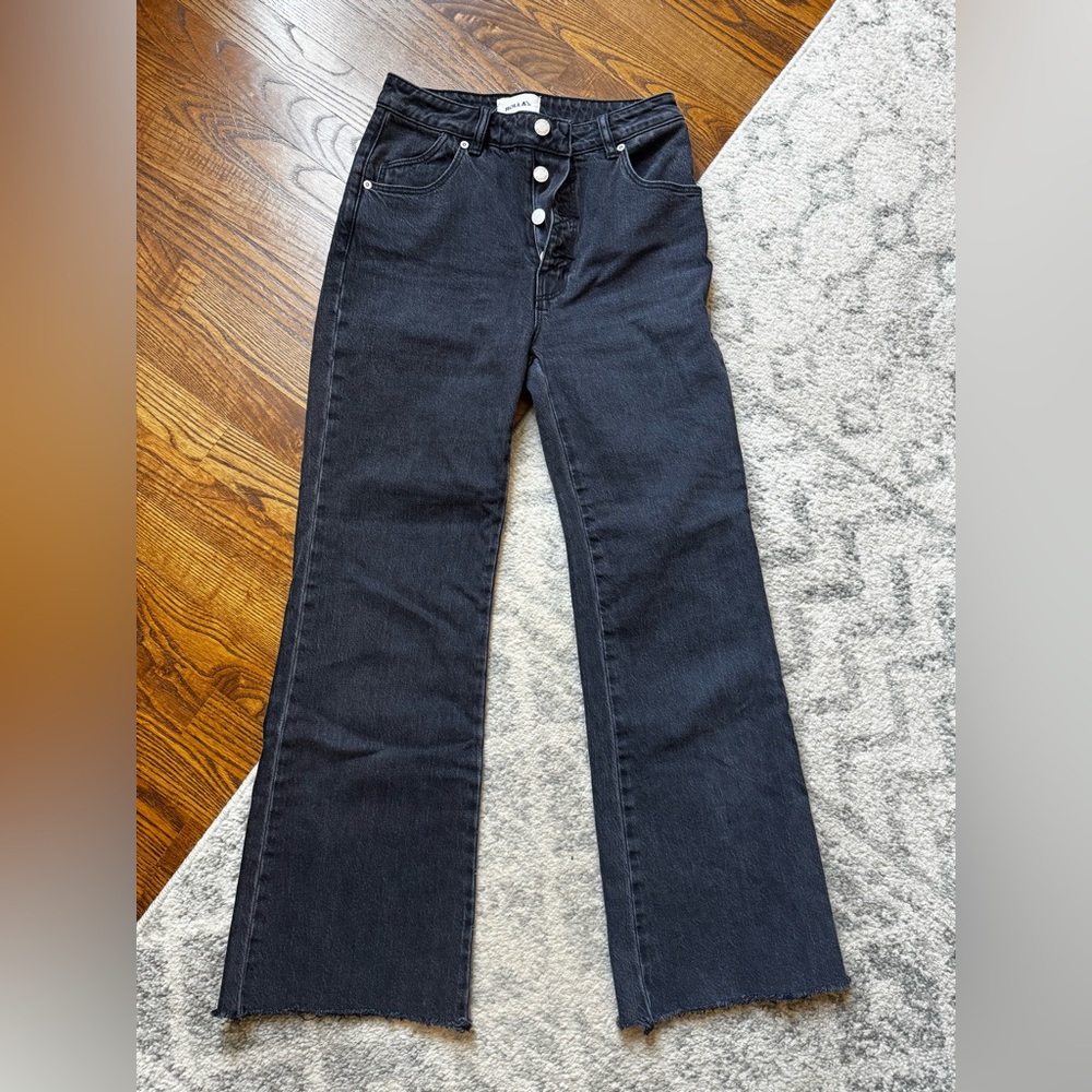 Rolla's Dark Denim Eastcoast Crop Flare Jeans - Picture 2 of 6